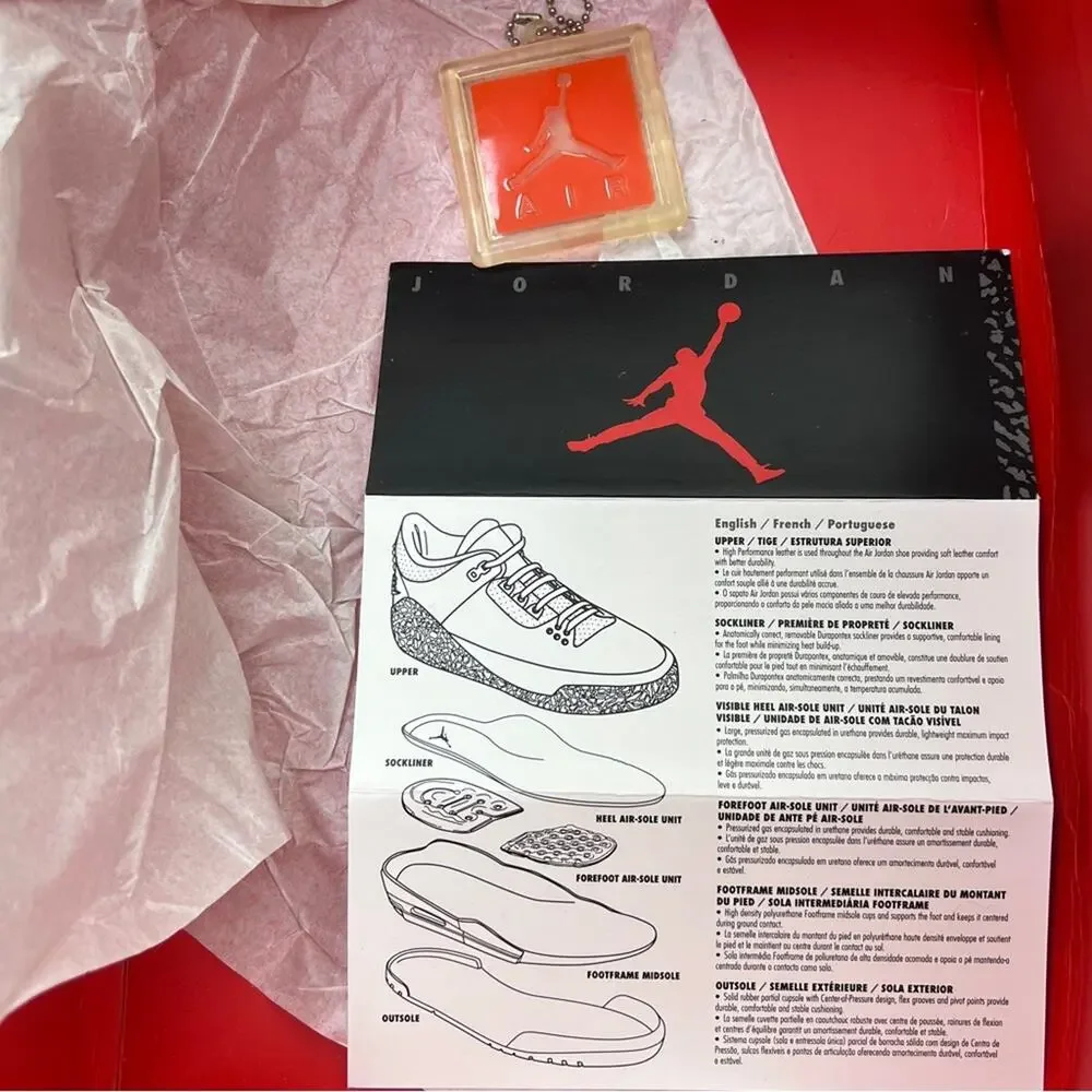 Air Jordan 3 Retro Fire Red 2013 Men's 9.5 Original Box